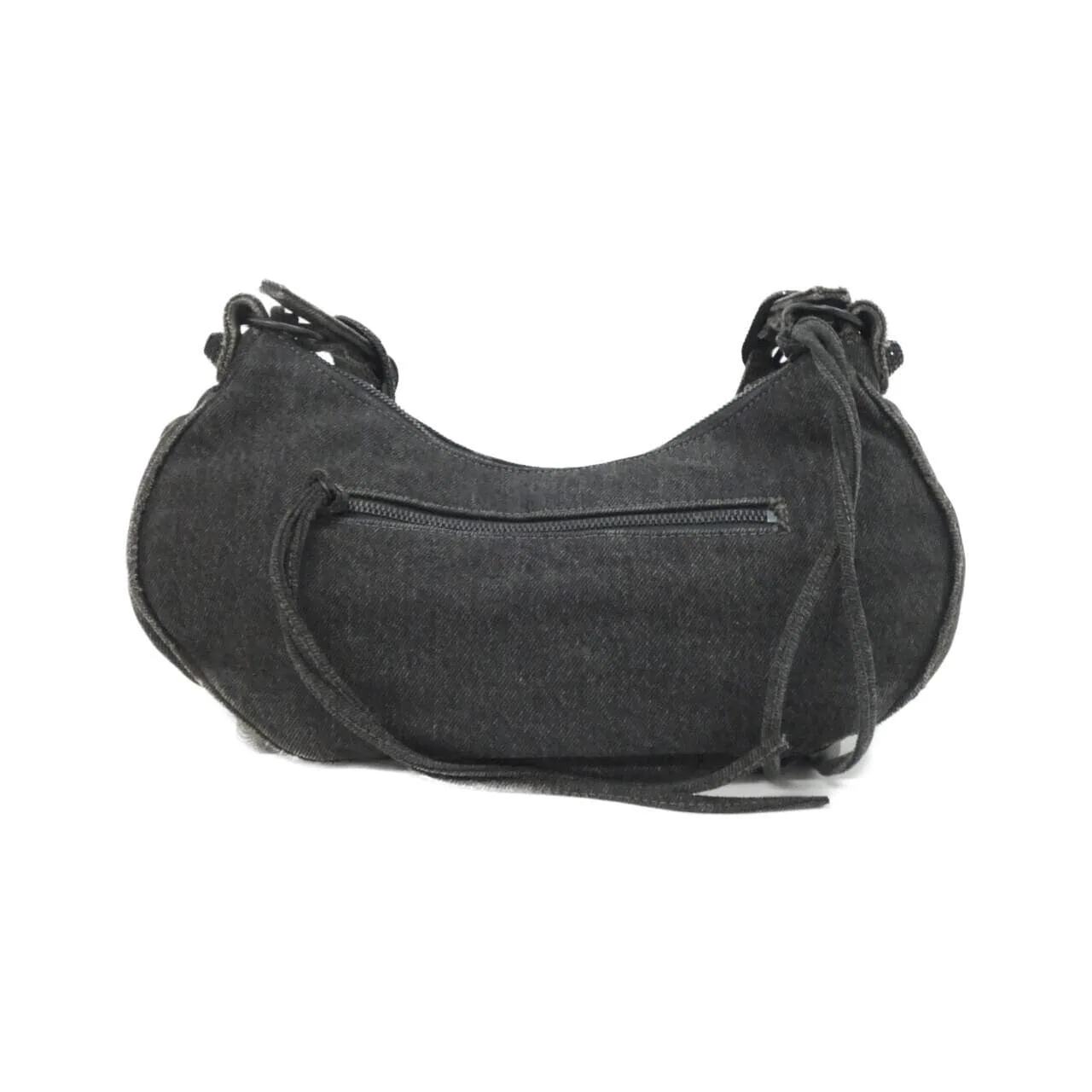 BALENCIAGA Le Cagole 671307 Shoulder Denim 黑色 牛仔布 中古品A - 縮圖 2