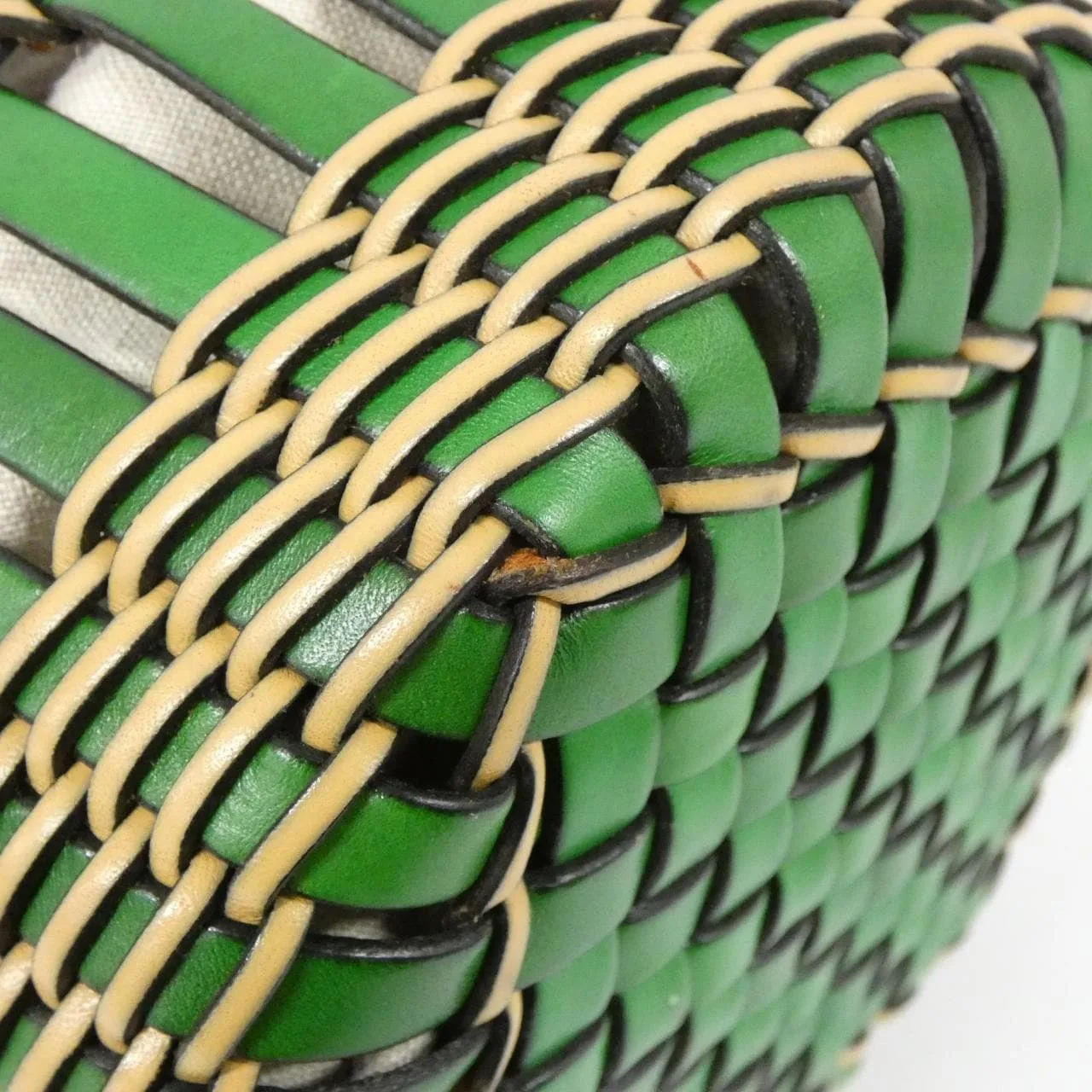 LOEWE A546W68X02 Handbag Leather Green Leather Rank A - Thumbnail 2