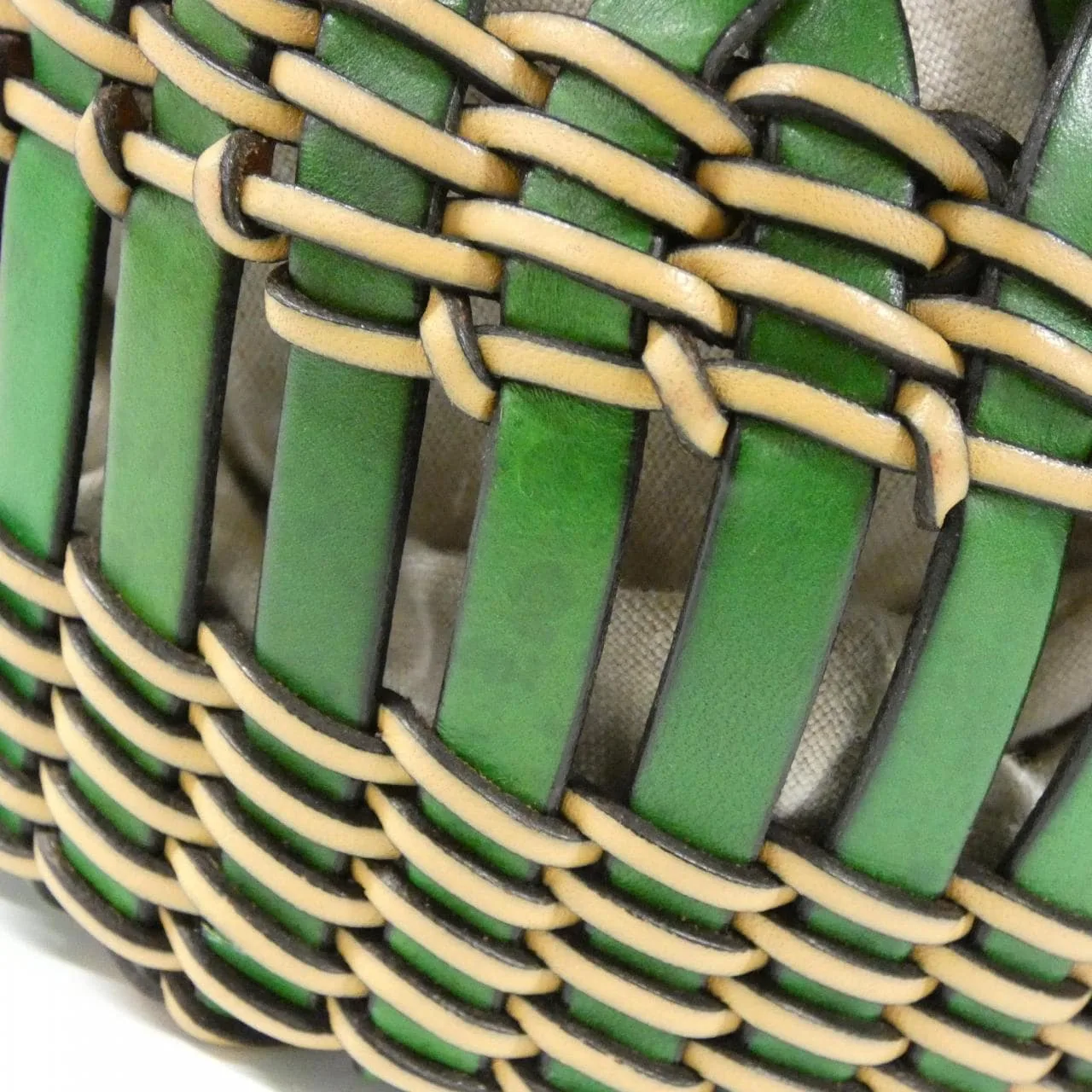 LOEWE A546W68X02 Handbag Leather Green Leather Rank A - Thumbnail 4