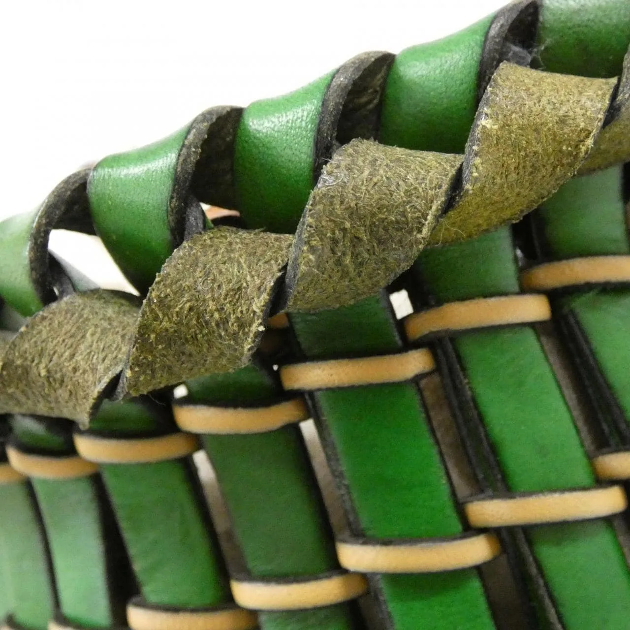 LOEWE A546W68X02 Handbag Leather Green Leather Rank A - Thumbnail 5