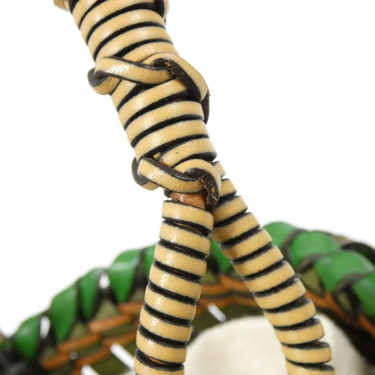 LOEWE A546W68X02 Handbag Leather Green Leather Rank A - Thumbnail 6