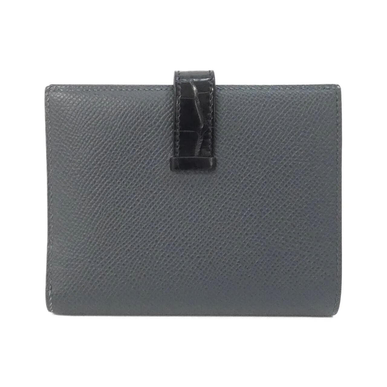 HERMES Wallet Epsom Black Epsom Leather Rank A - Thumbnail 2