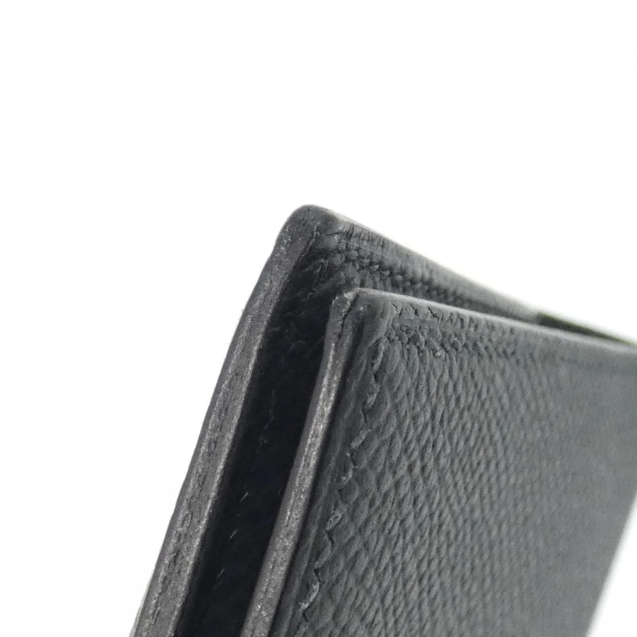 HERMES Wallet Epsom Black Epsom Leather Rank A - Thumbnail 3