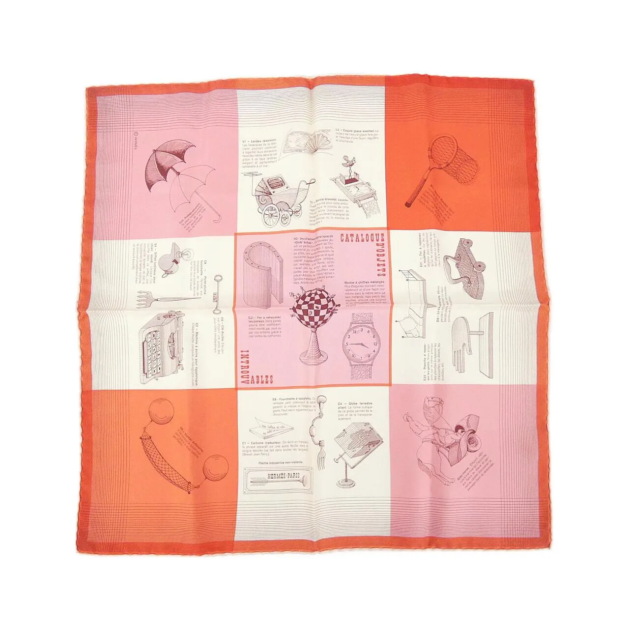 HERMES Scarf Rouge