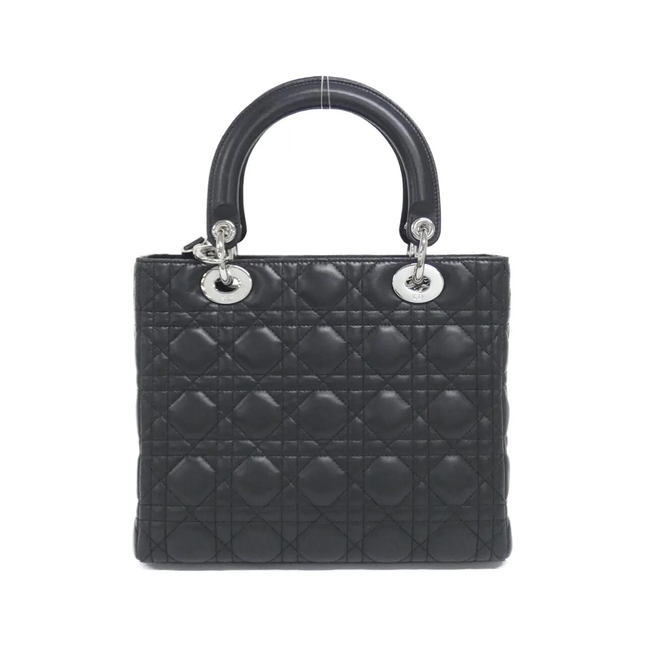 DIOR Lady Dior CAL44551 Handbag Lambskin Black Lambskin Rank A - Thumbnail 2