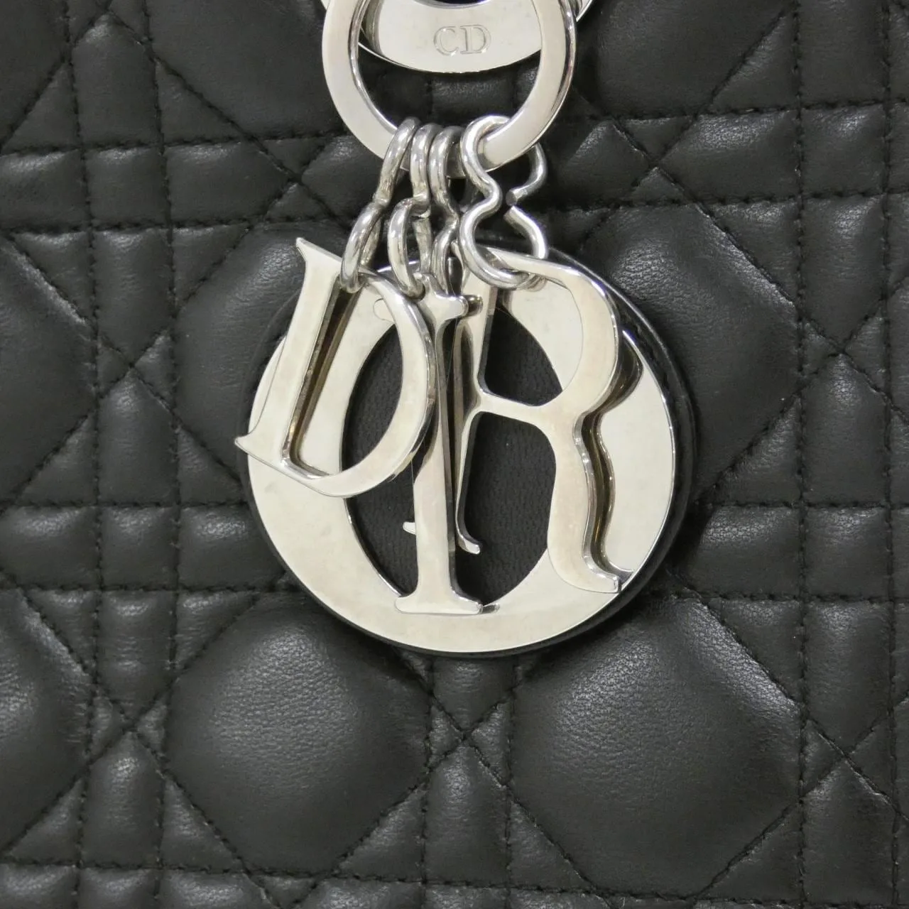 DIOR Lady Dior CAL44551 Handbag Lambskin Black Lambskin Rank A - Thumbnail 6