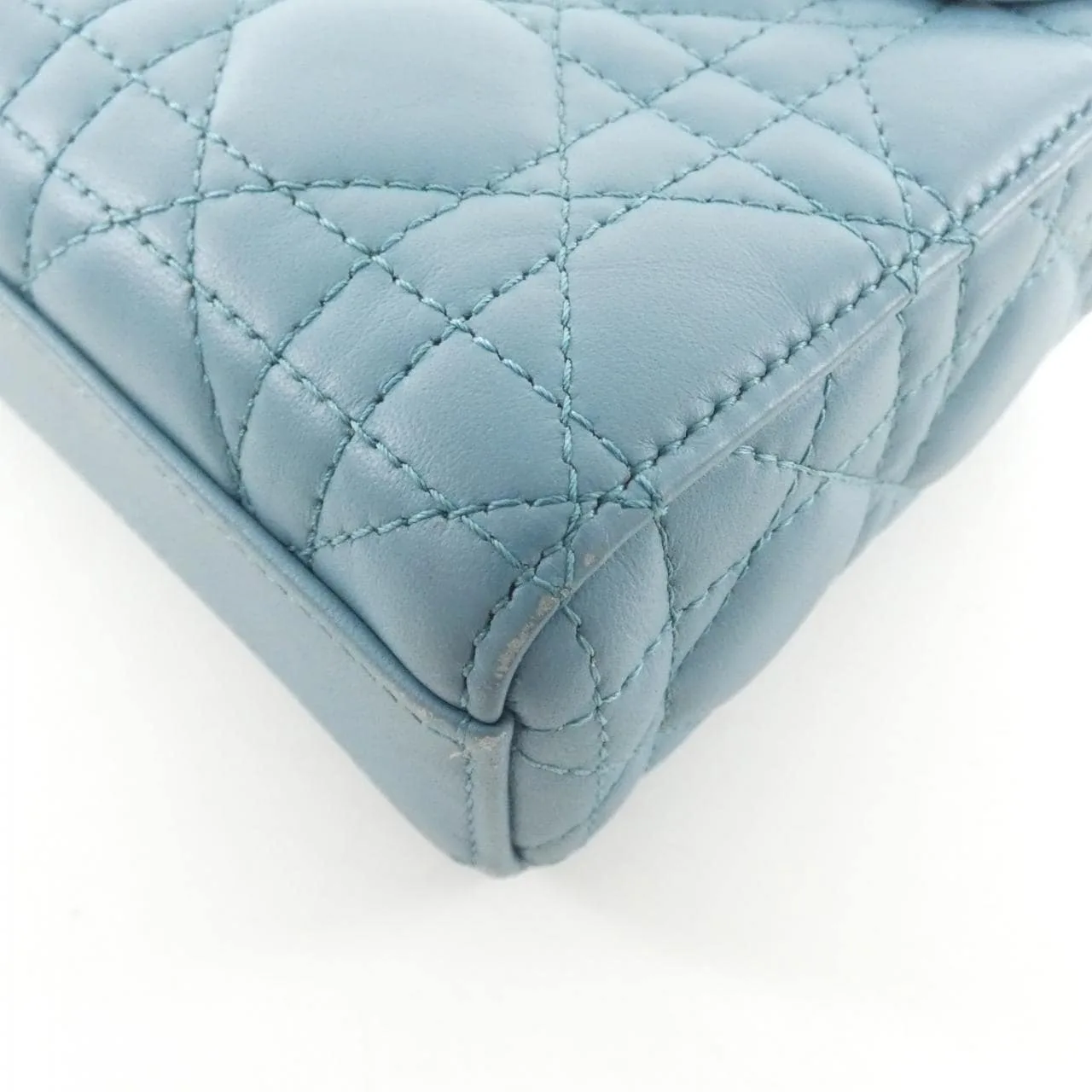 DIOR Lady D-Joy M0540ONGE Handbag Lambskin 黑色 羊皮 中古品A - 縮圖 3