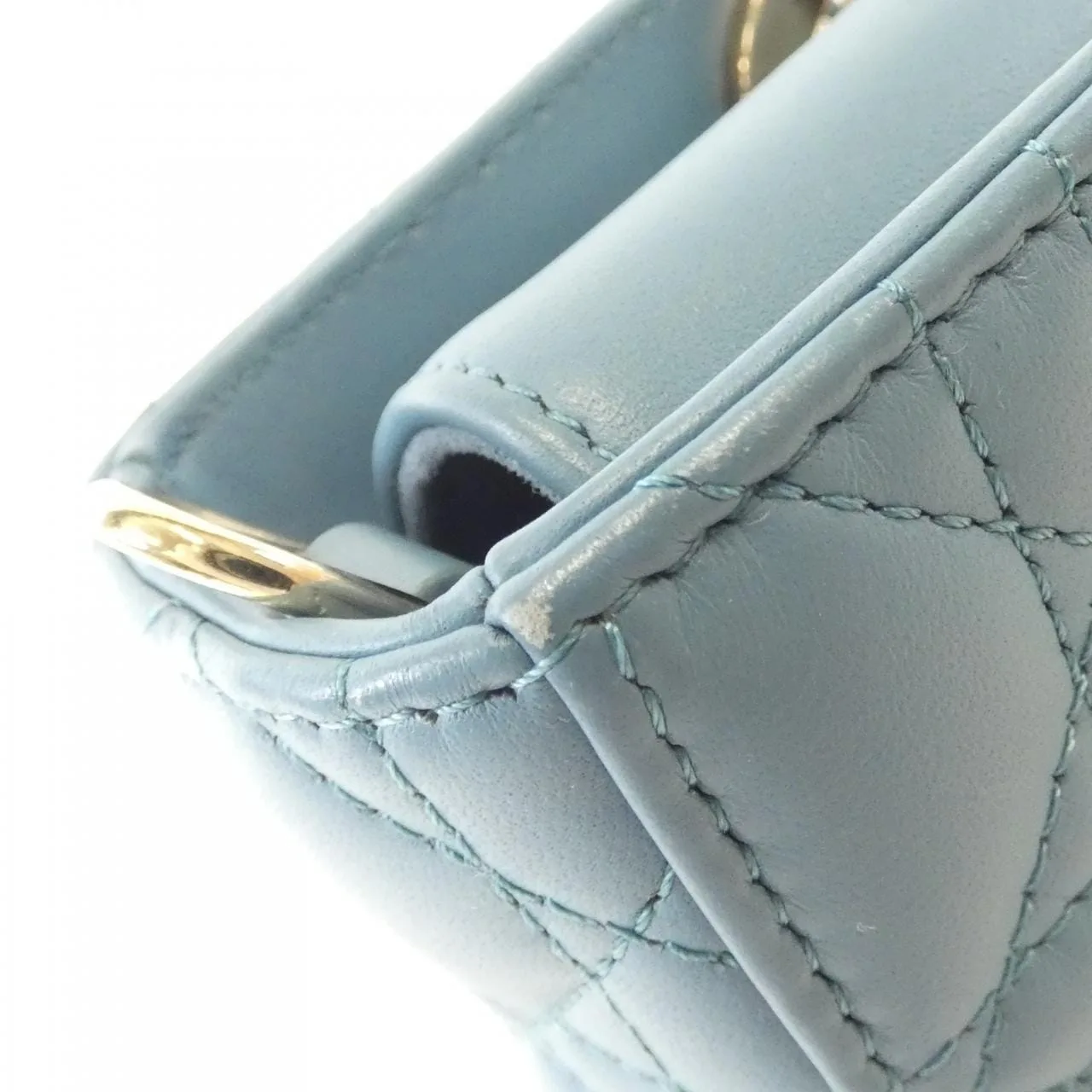 DIOR Lady D-Joy M0540ONGE Handbag Lambskin 黑色 羊皮 中古品A - 縮圖 5