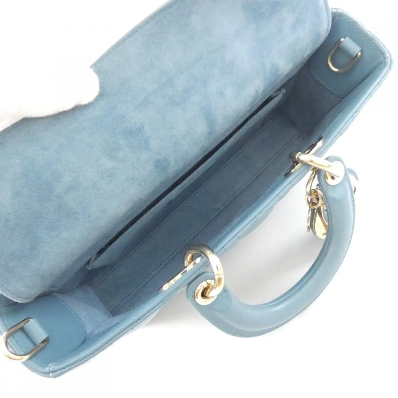 DIOR Lady D-Joy M0540ONGE Handbag Lambskin 黑色 羊皮 中古品A - 縮圖 8