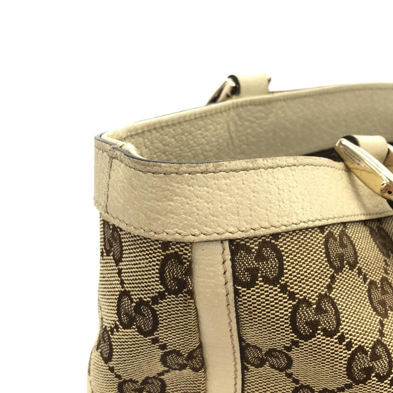 GUCCI 170004 手提包 帆布 米色 帆布 中古品A - 縮圖 5