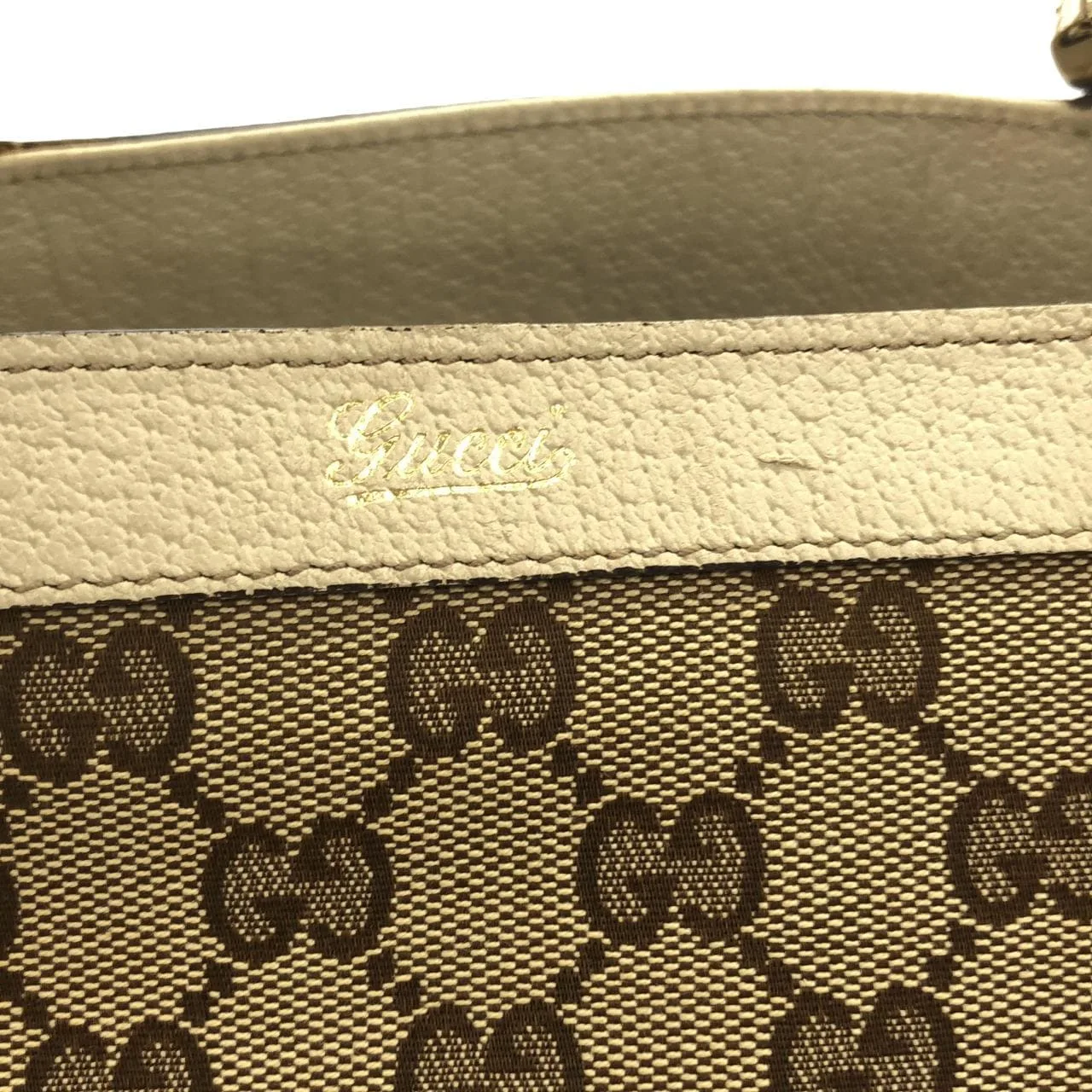 GUCCI 170004 手提包 帆布 米色 帆布 中古品A - 縮圖 6