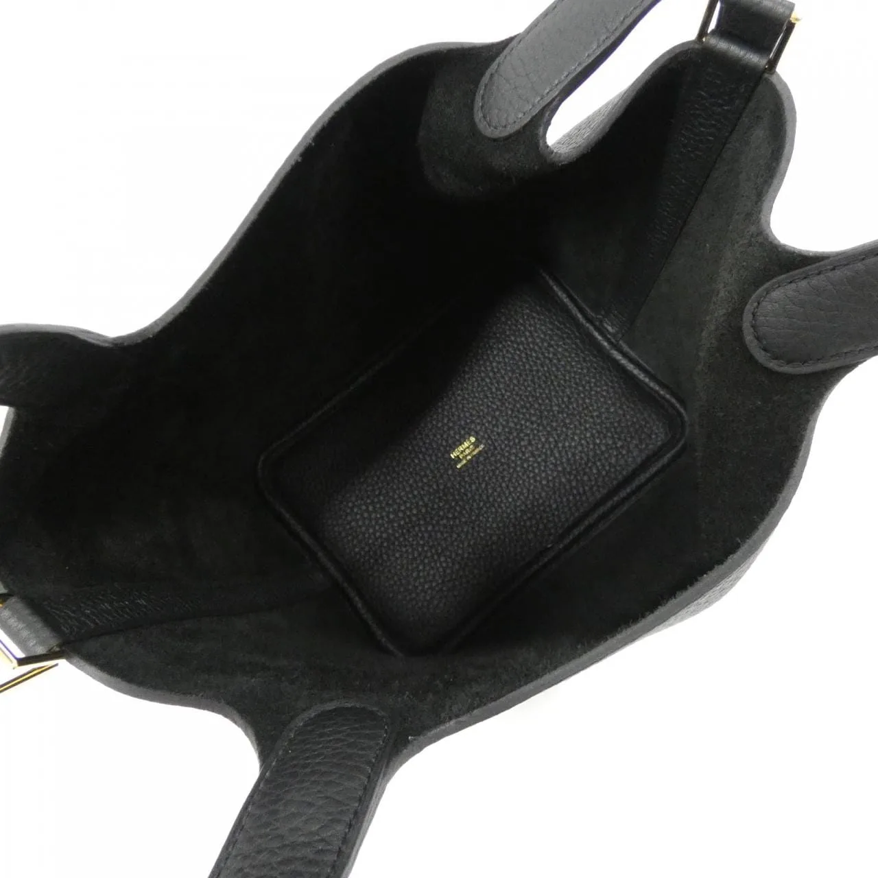 HERMES Picotin 056289CC Handbag Clemence Black Clemence Leather Unused - Thumbnail 5