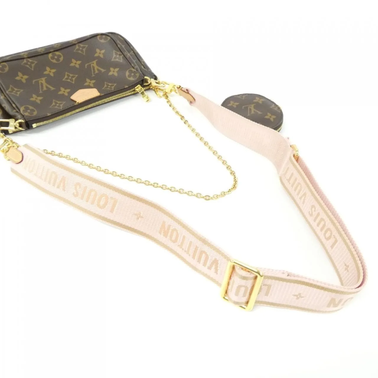 LOUIS VUITTON Pochette M44840 Shoulder Monogram 黑色 Monogram 中古品A - 縮圖 7