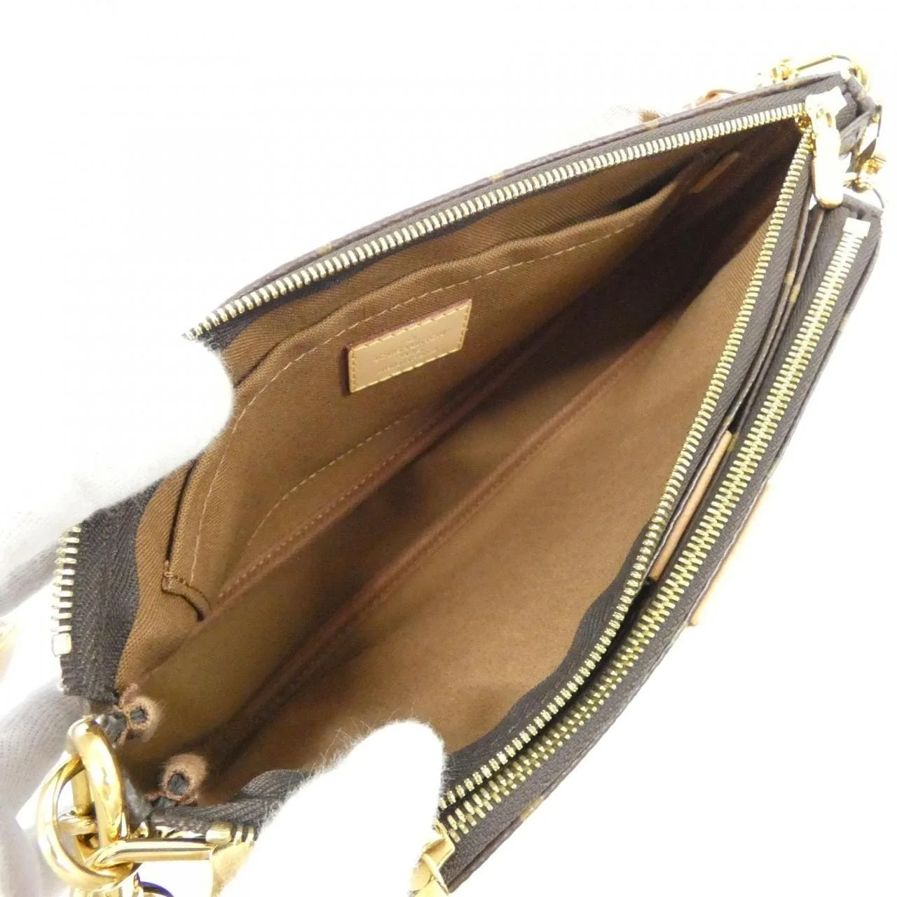 LOUIS VUITTON Pochette M44840 Shoulder Monogram 黑色 Monogram 中古品A - 縮圖 8