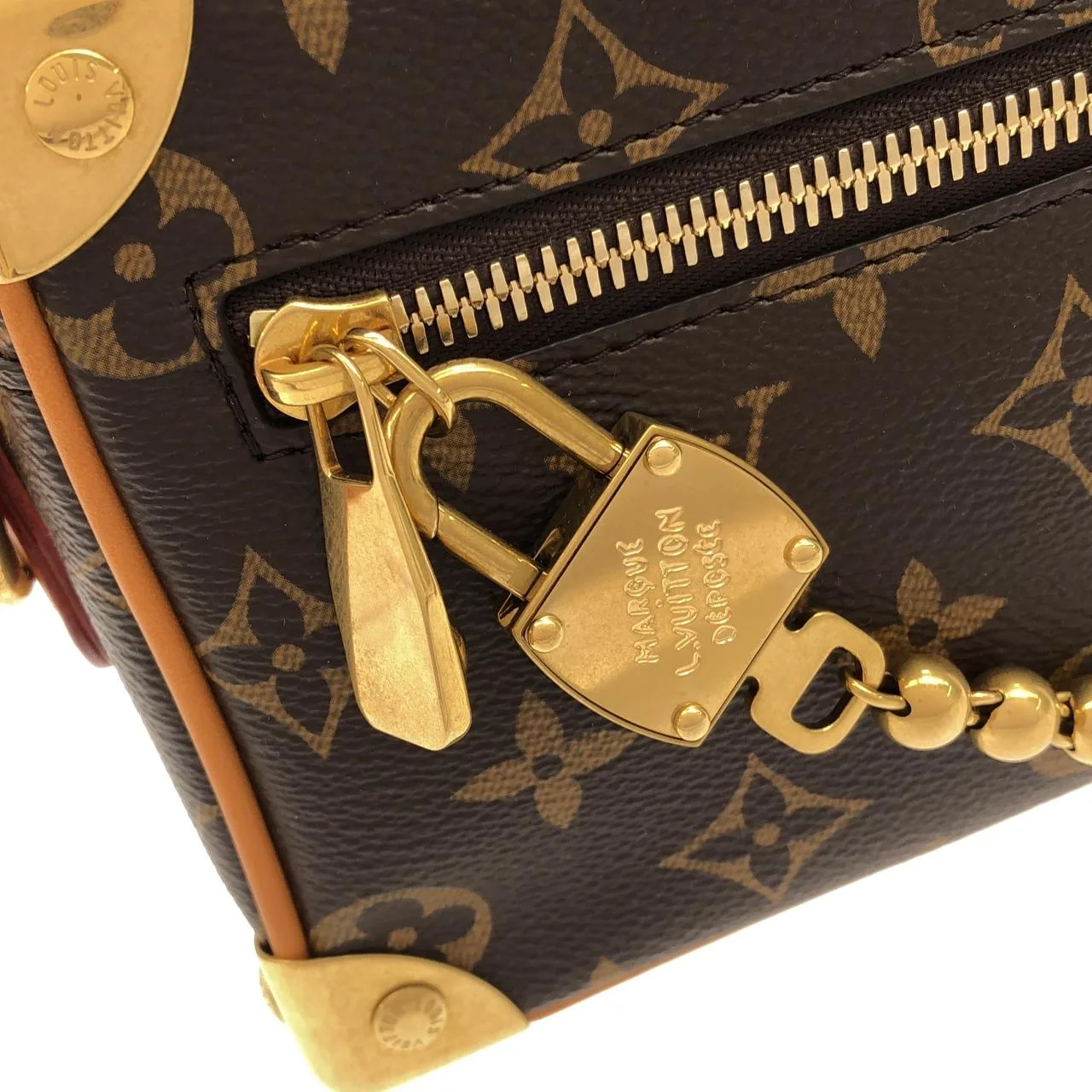 LOUIS VUITTON Soft Trunk M14729 Shoulder Monogram 黑色 Monogram 中古品A - 縮圖 4