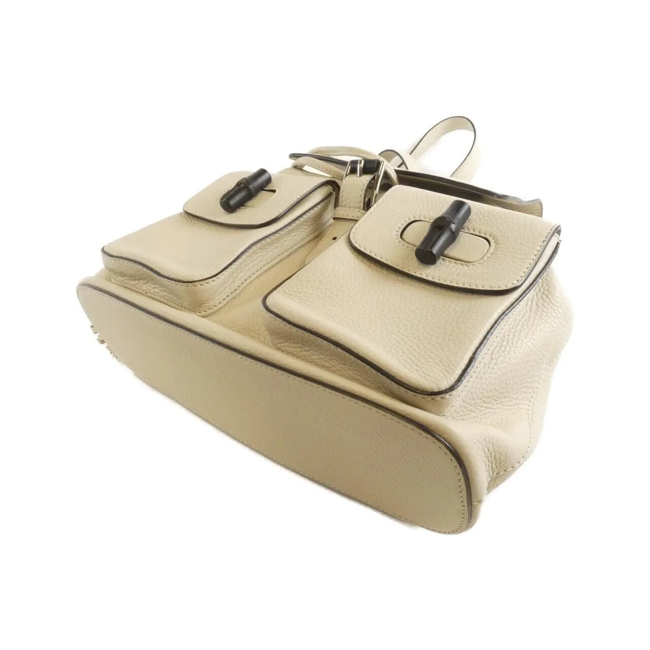 GUCCI Bamboo Daily 370833 A7M0N Backpack Leather 黑色 皮革 中古品A - 縮圖 3