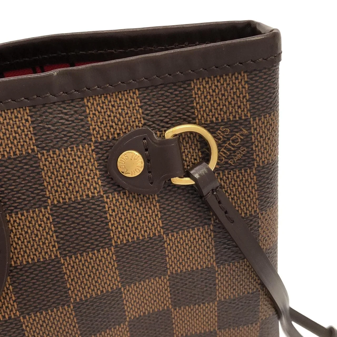 LOUIS VUITTON Neverfull N51109 Tote Damier 黑色 Damier 中古品A - 縮圖 3