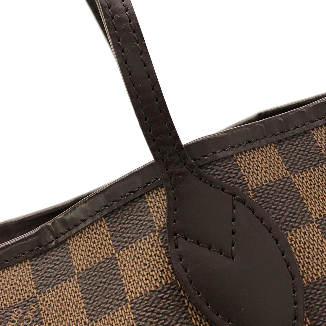 LOUIS VUITTON Neverfull N51109 Tote Damier 黑色 Damier 中古品A - 縮圖 4