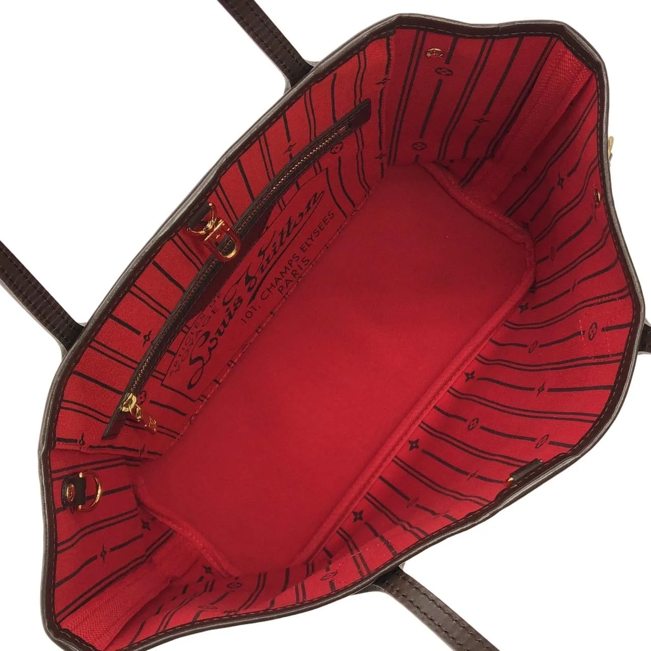 LOUIS VUITTON Neverfull N51109 Tote Damier 黑色 Damier 中古品A - 縮圖 7