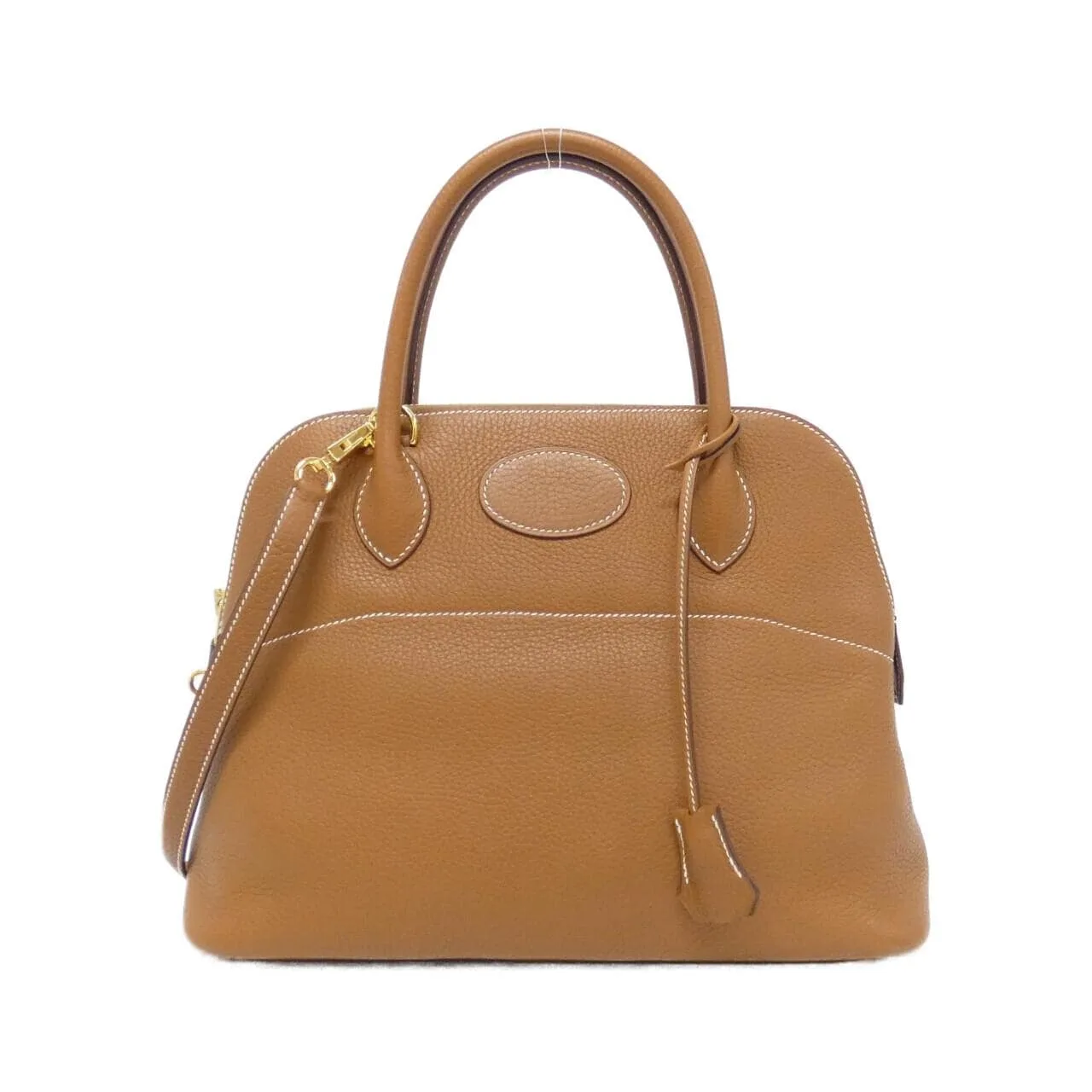 HERMES Bolide 073419CC Handbag Clemence Gold