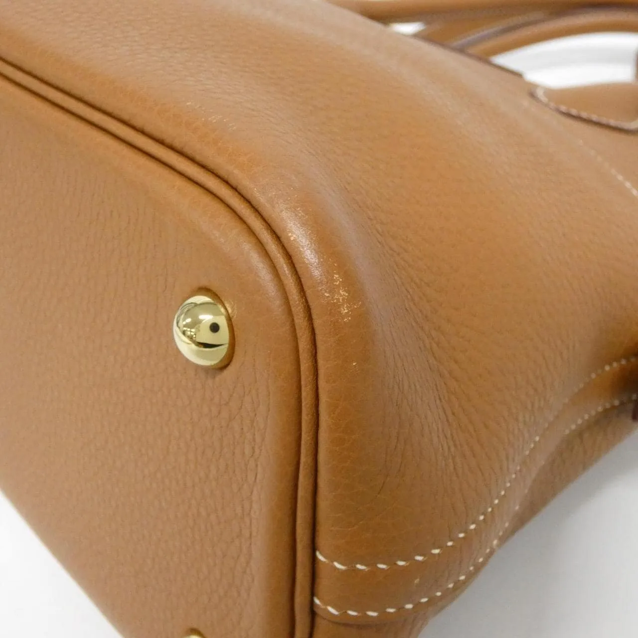 HERMES Bolide 073419CC Handbag Clemence Gold Clemence Leather Rank A - Thumbnail 3