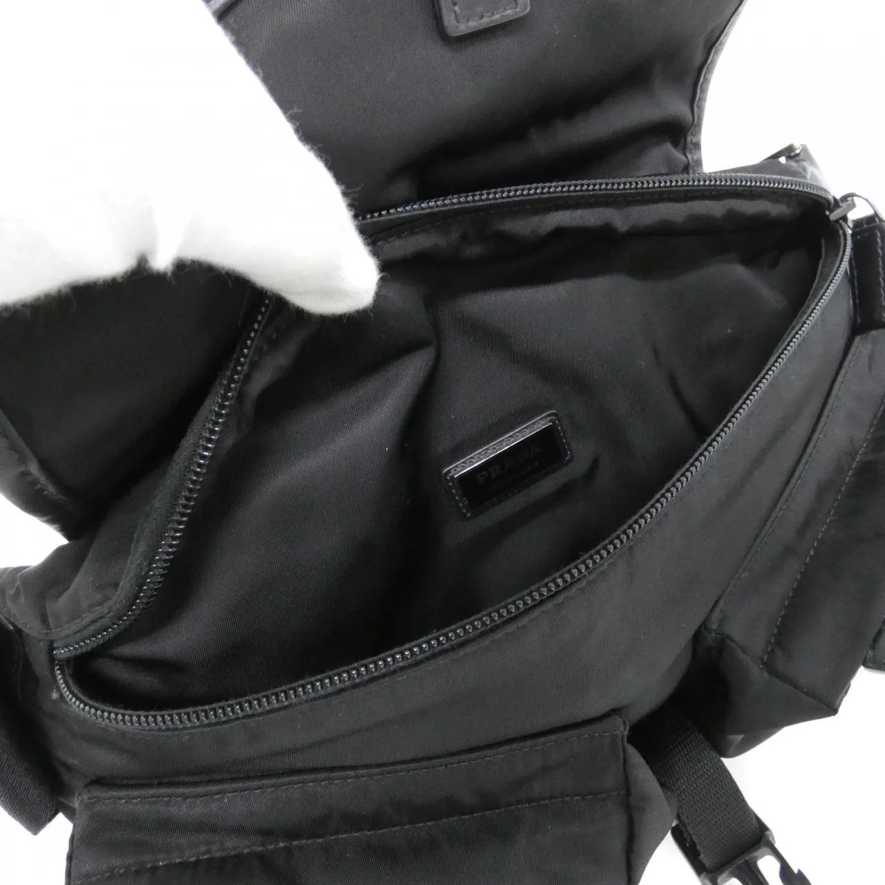 PRADA 2VH174 Shoulder 黑色 中古品A - 縮圖 7