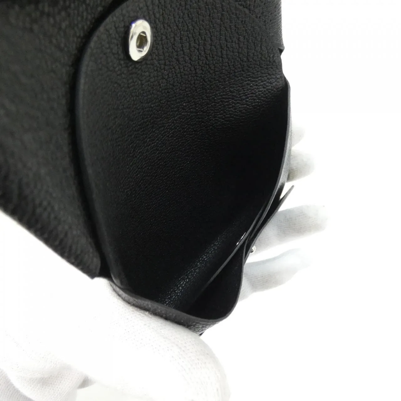 HERMES 082977CK Coin Case Black Rank A - Thumbnail 3