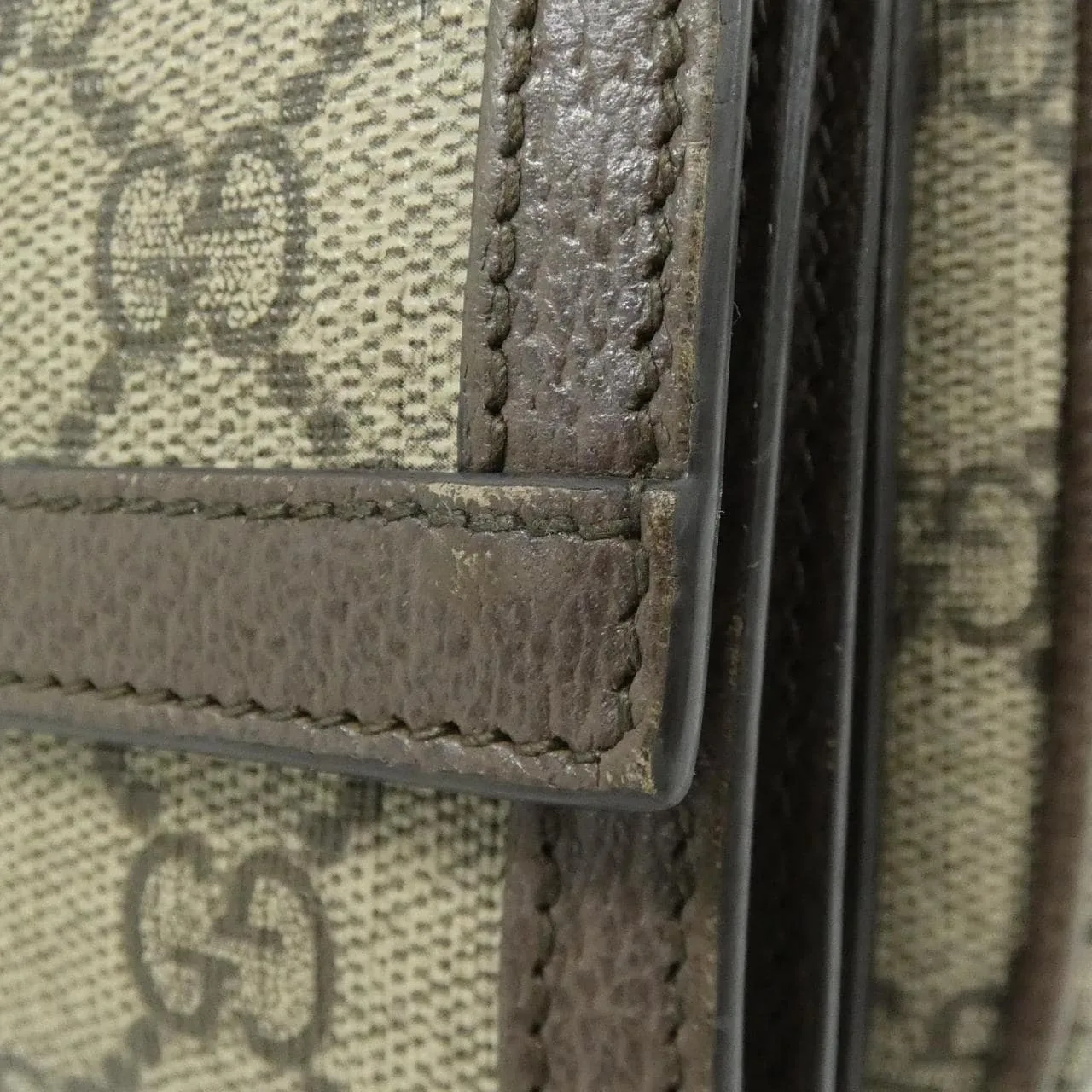 GUCCI 746308 96IWT Shoulder Canvas 黑色 帆布 中古品A - 縮圖 6