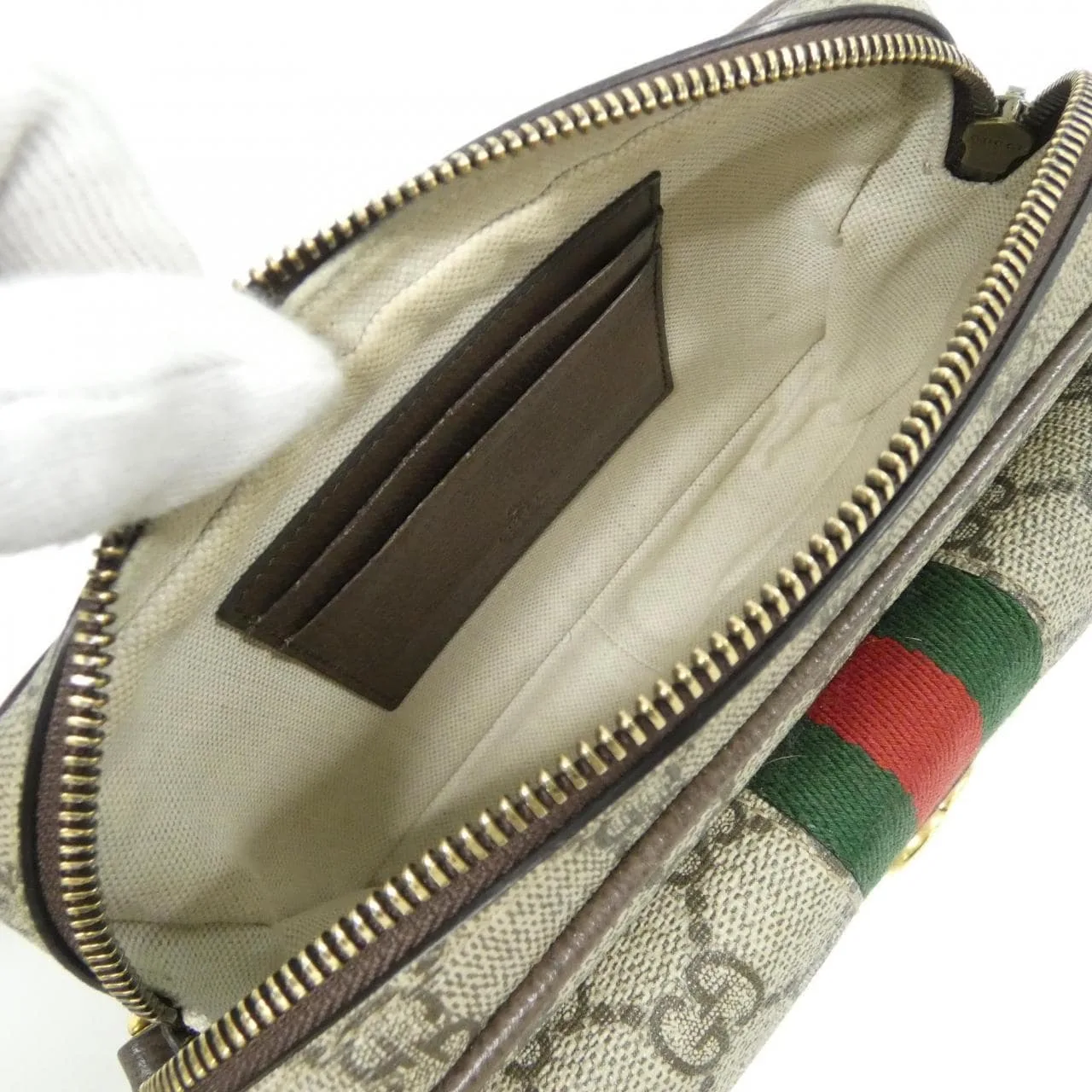 GUCCI 746308 96IWT Shoulder Canvas 黑色 帆布 中古品A - 縮圖 9