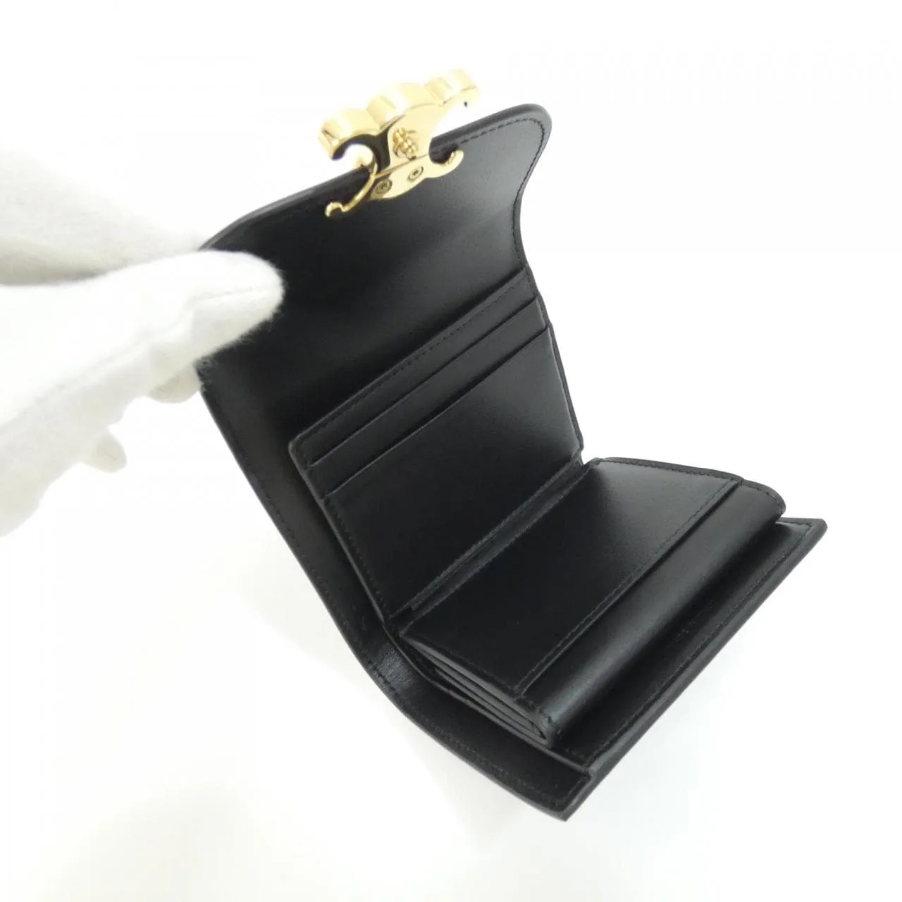 CELINE 10D783DPV Wallet 黑色 中古品A - 縮圖 6