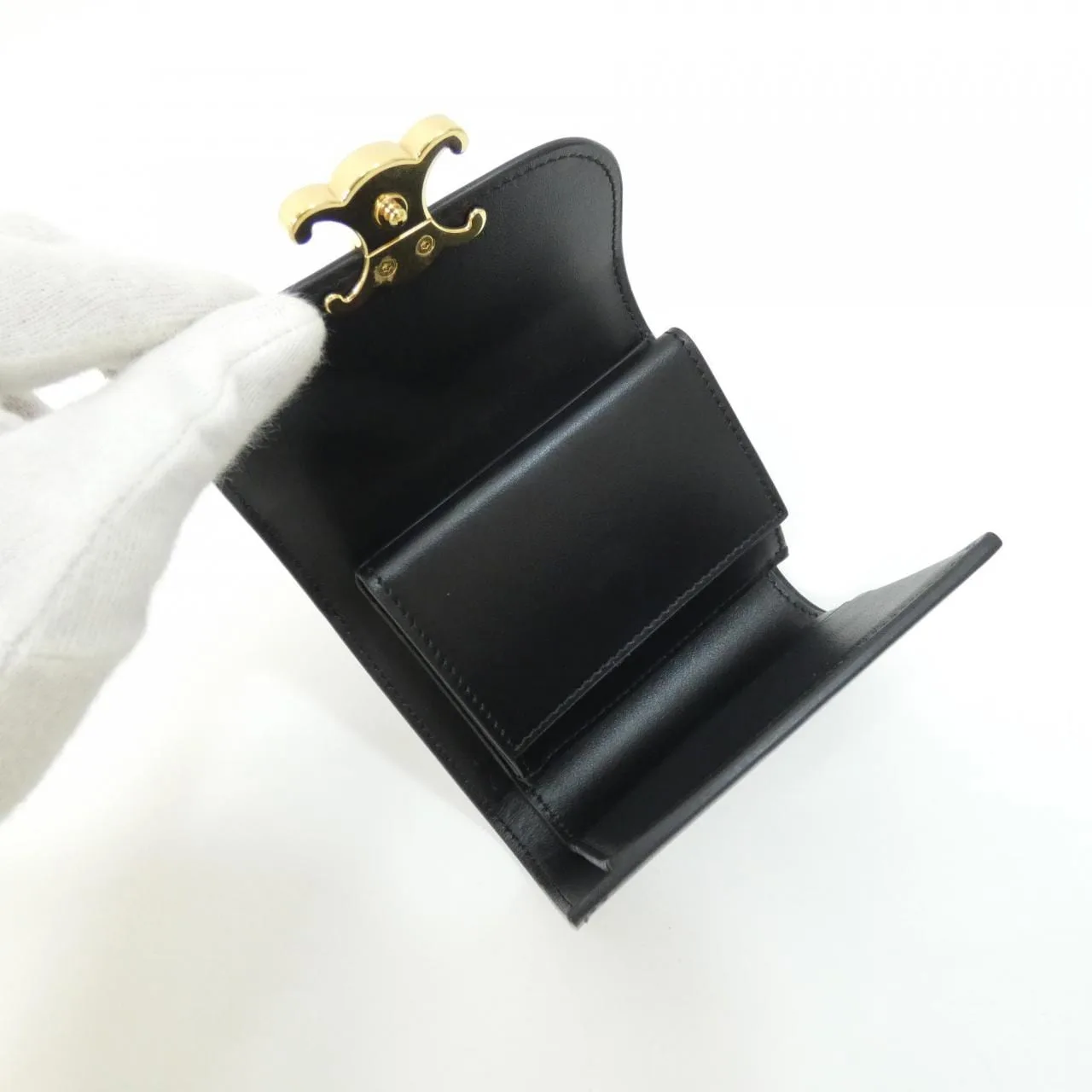 CELINE 10D783DPV Wallet 黑色 中古品A - 縮圖 7