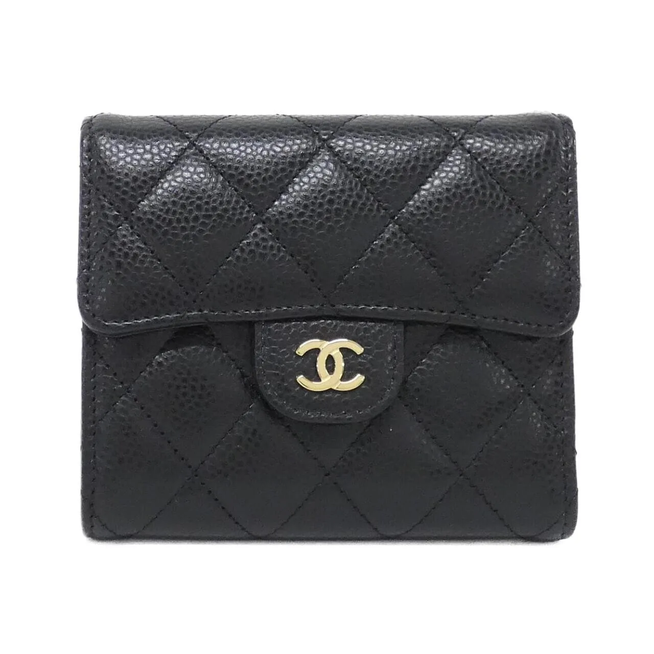 CHANEL Timeless Classic AP0231 Wallet Grained Calfskin Black