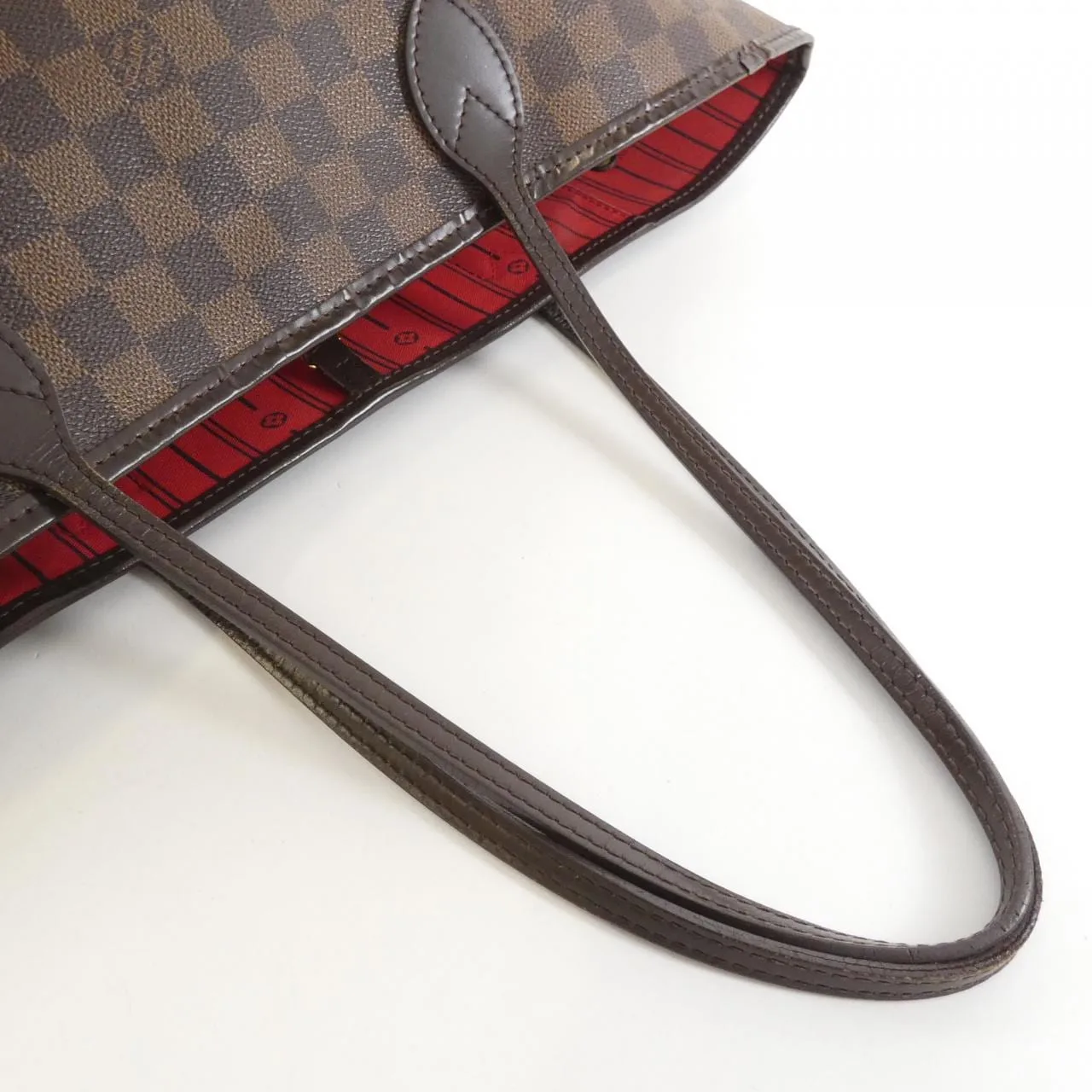 LOUIS VUITTON Neverfull N51105 Tote Damier 黑色 Damier 中古品B - 縮圖 4