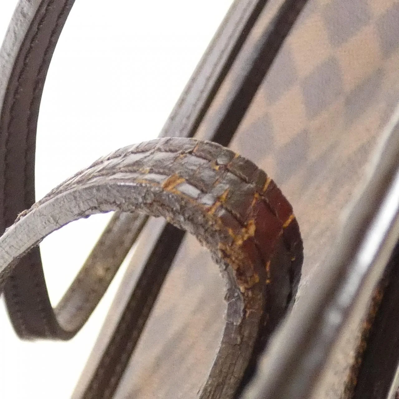 LOUIS VUITTON Neverfull N51105 Tote Damier 黑色 Damier 中古品B - 縮圖 5