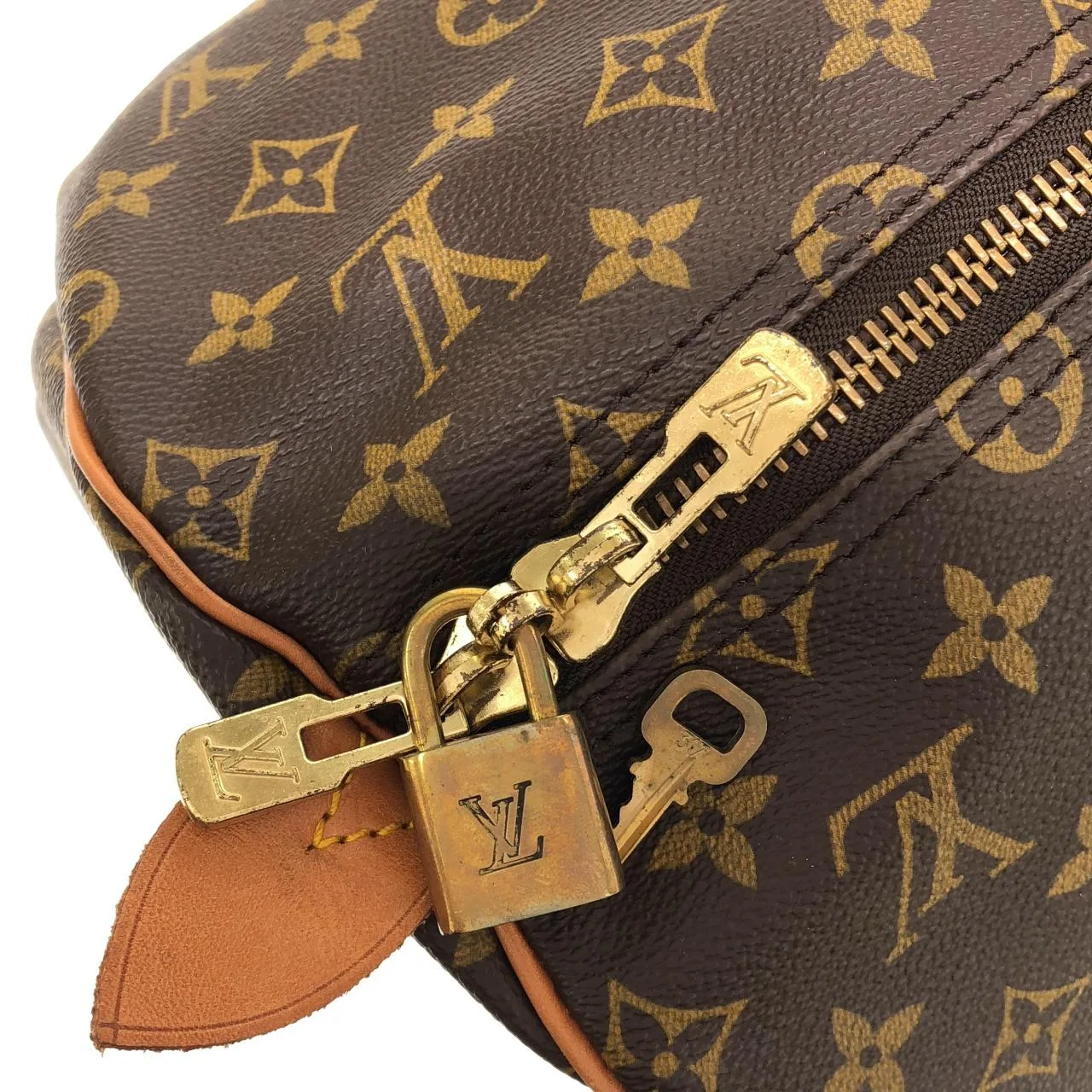 LOUIS VUITTON Keepall M41424 Boston Monogram 黑色 Monogram 中古品B - 縮圖 4