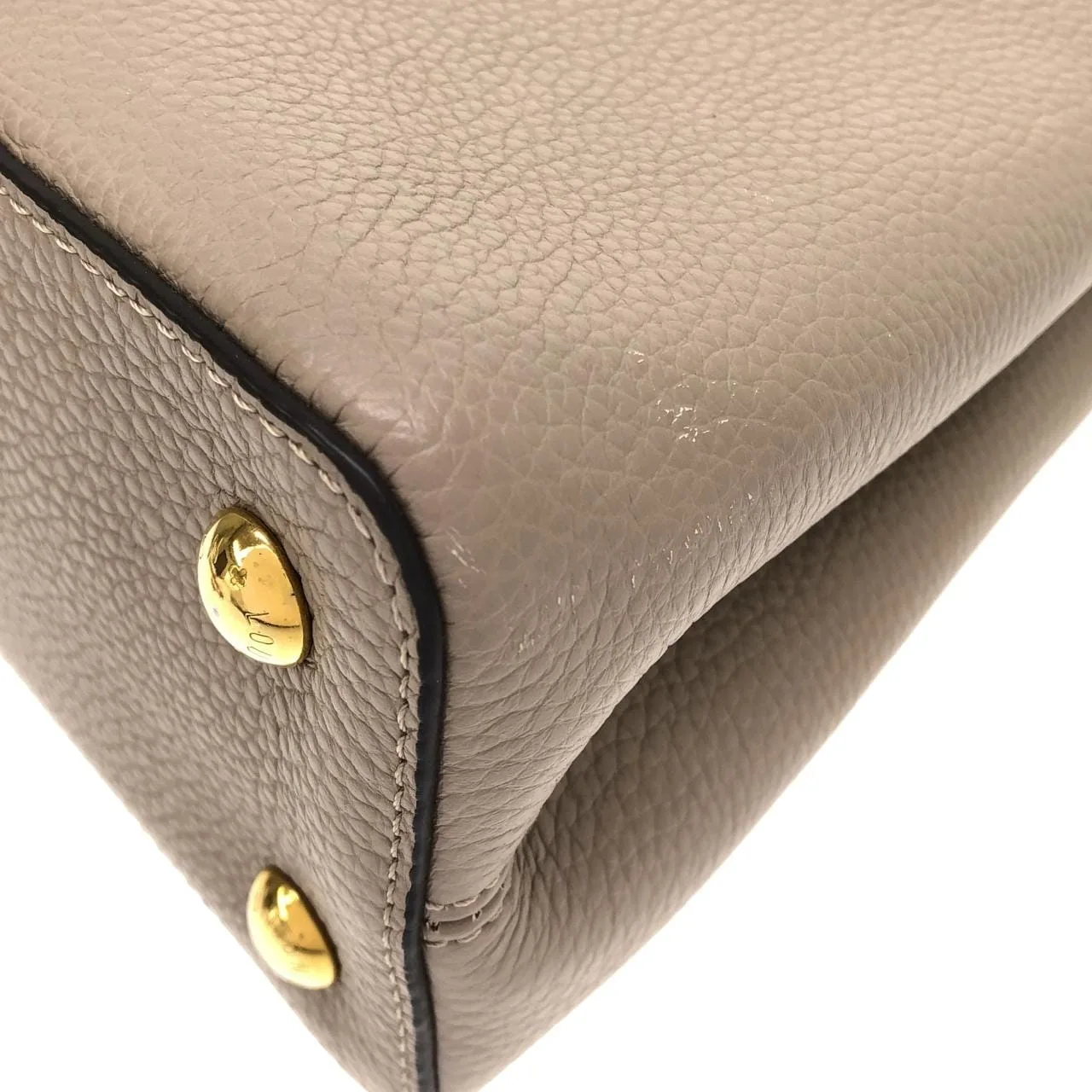 LOUIS VUITTON Capucines N92802 Handbag Leather Black Leather Rank A - Thumbnail 3