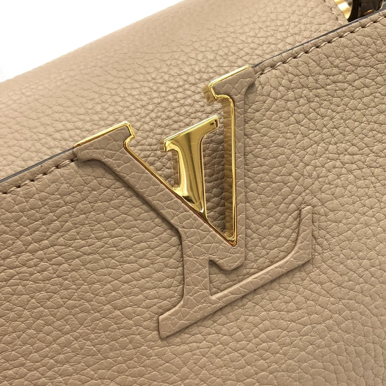 LOUIS VUITTON Capucines N92802 Handbag Leather Black Leather Rank A - Thumbnail 4