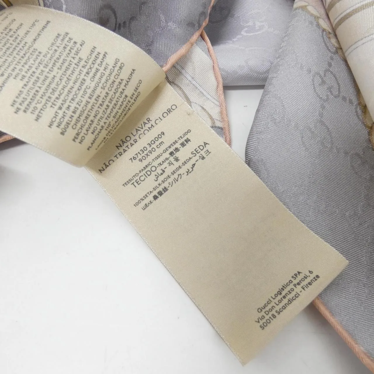 GUCCI 767130 3G009 Scarf Black Rank A - Thumbnail 3