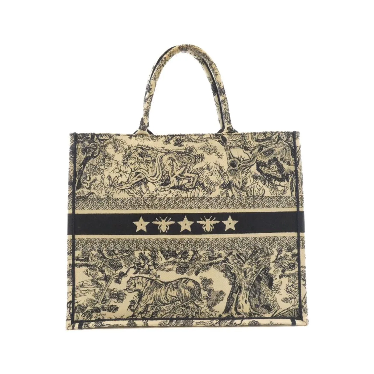 DIOR Book Tote M1286ZTDT Tote Canvas 藍色 帆布 中古品B - 縮圖 2