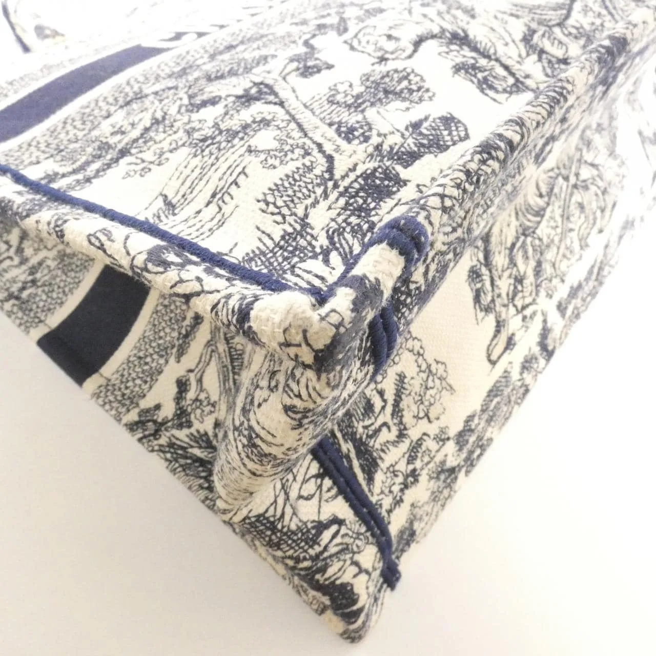 DIOR Book Tote M1286ZTDT Tote Canvas 藍色 帆布 中古品B - 縮圖 3