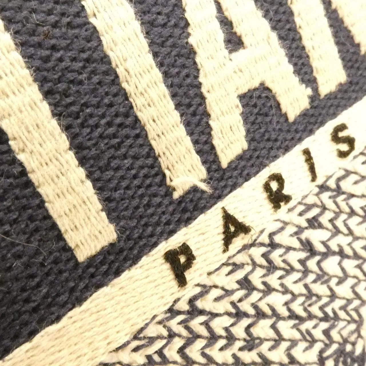 DIOR Book Tote M1286ZTDT Tote Canvas 藍色 帆布 中古品B - 縮圖 4