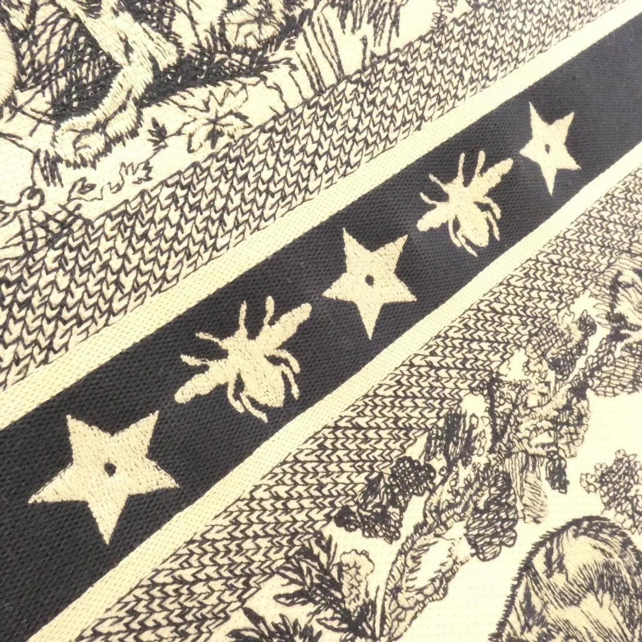 DIOR Book Tote M1286ZTDT Tote Canvas 藍色 帆布 中古品B - 縮圖 6