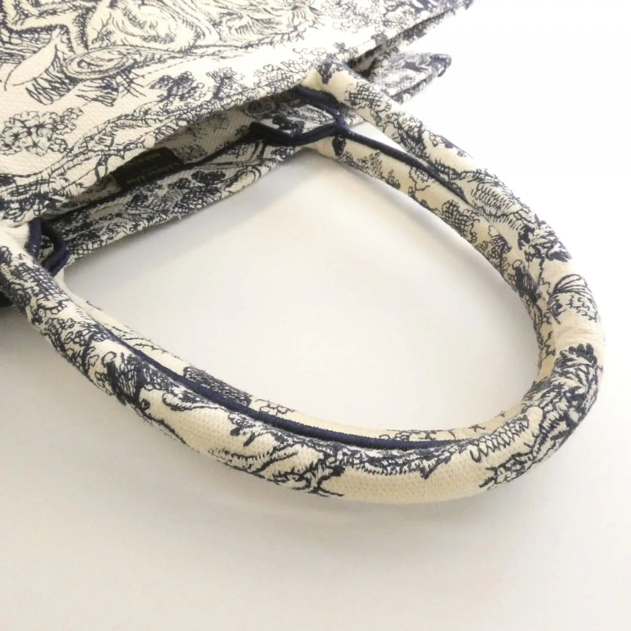 DIOR Book Tote M1286ZTDT Tote Canvas 藍色 帆布 中古品B - 縮圖 7