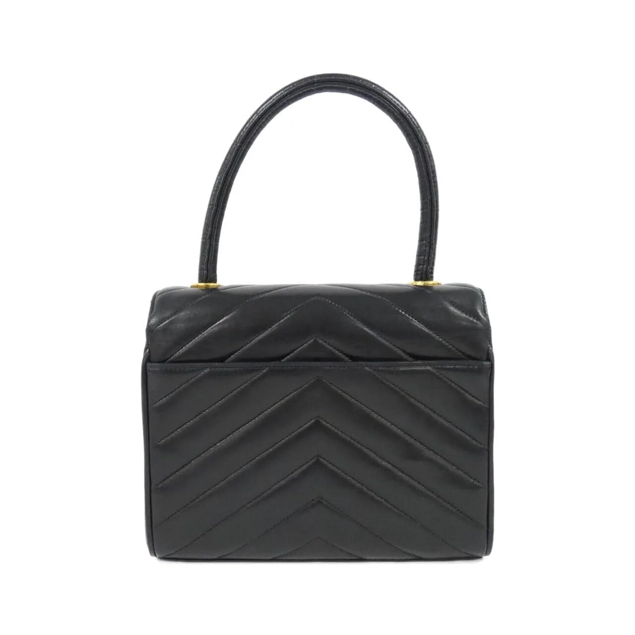 CHANEL 手提包 羊皮 黑色 羊皮 中古品B - 縮圖 2