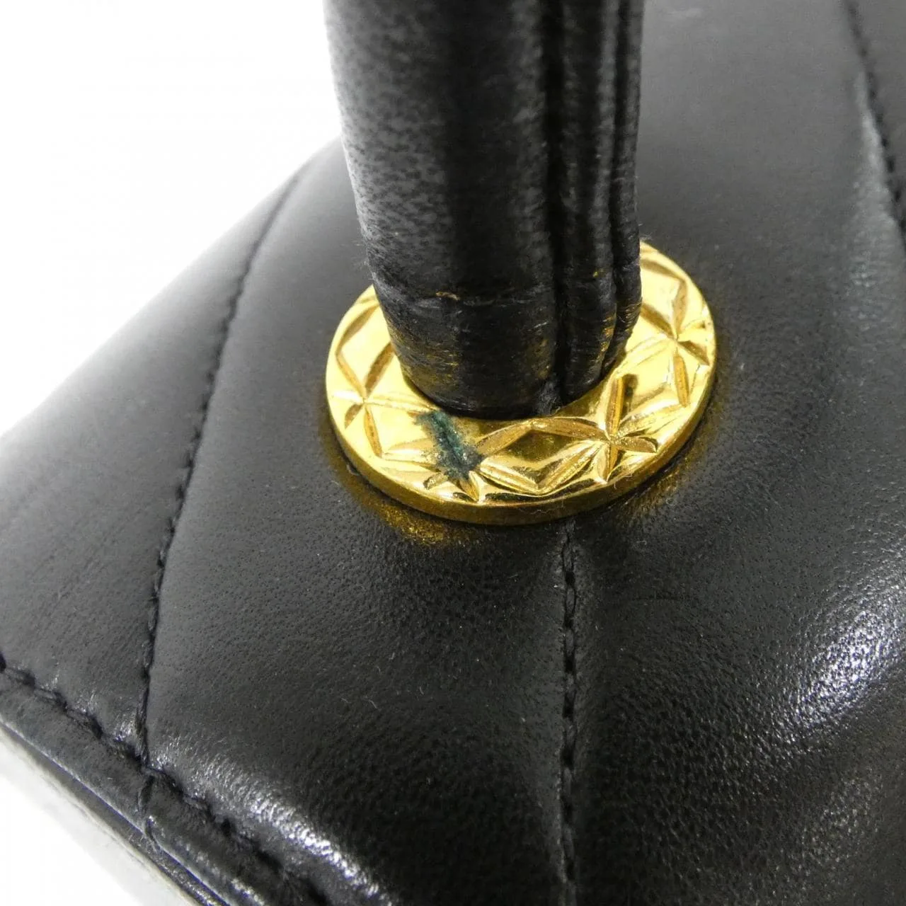 CHANEL 手提包 羊皮 黑色 羊皮 中古品B - 縮圖 7