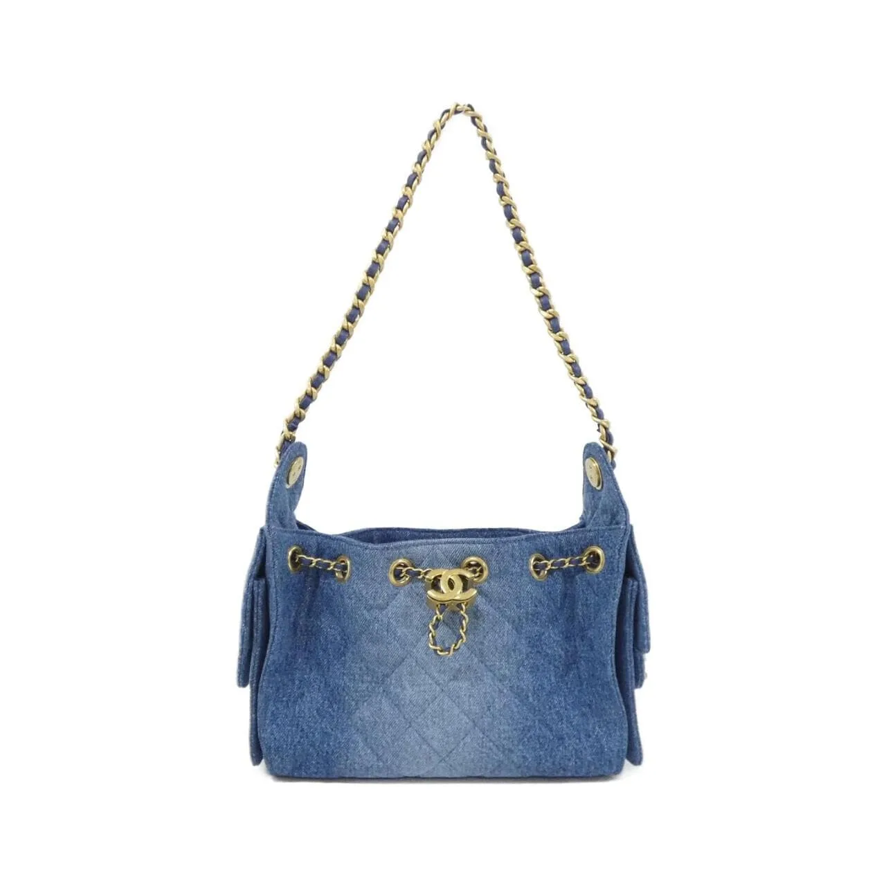 CHANEL AS5631 肩背包 牛仔布 Blue