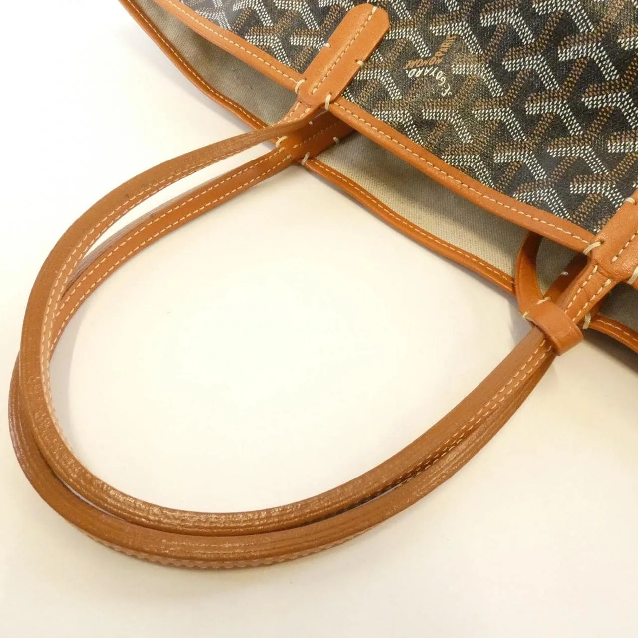 GOYARD Saint Louis AMA LOUIS PM Tote Canvas 黑色 帆布 中古品A - 縮圖 3