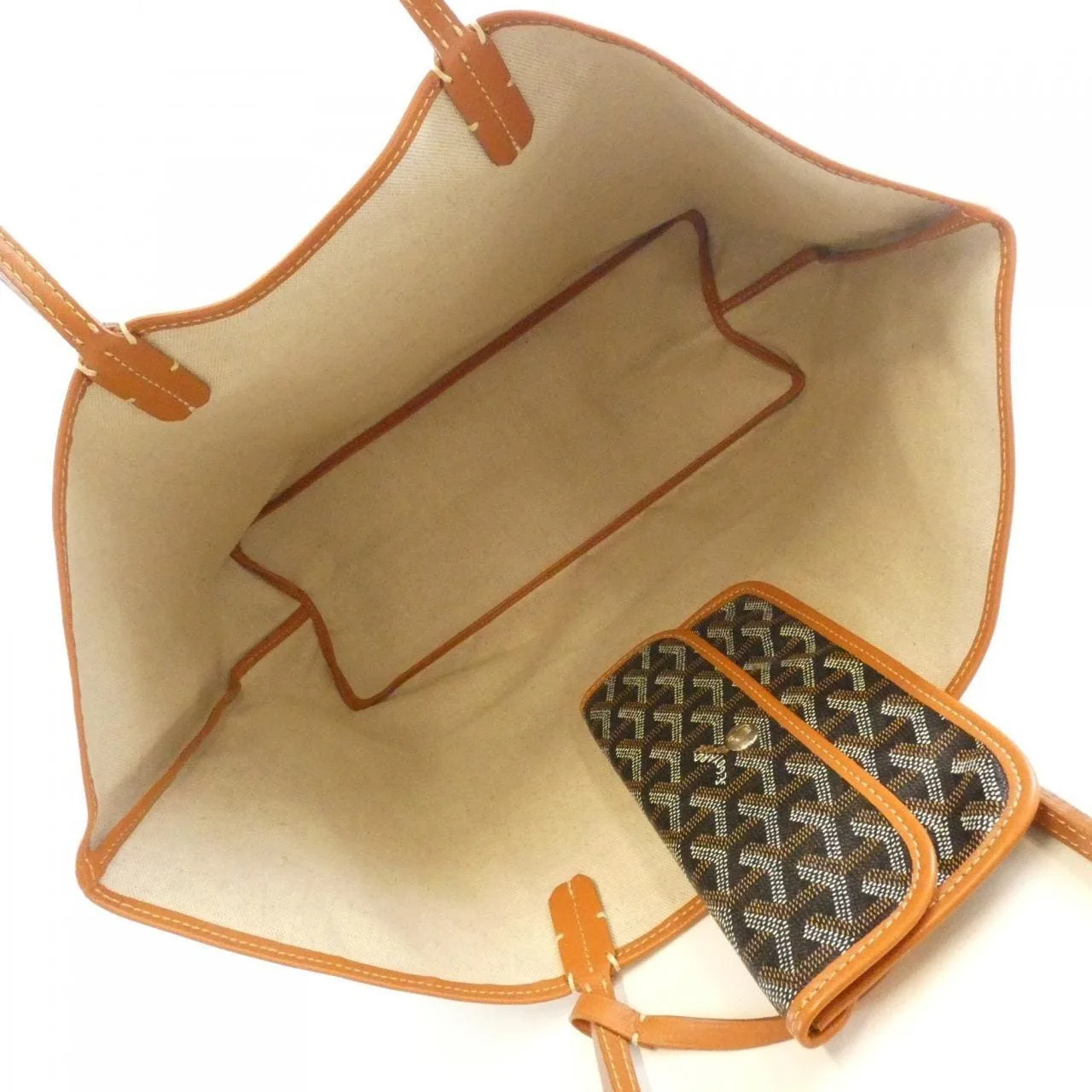 GOYARD Saint Louis AMA LOUIS PM Tote Canvas 黑色 帆布 中古品A - 縮圖 5