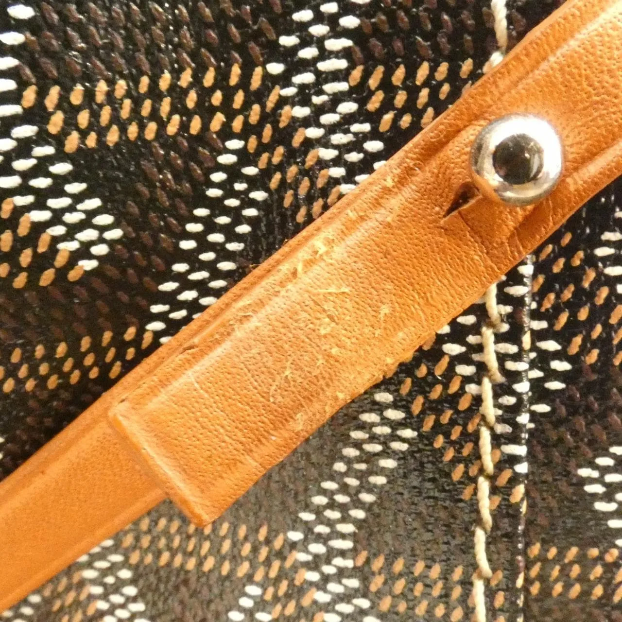 GOYARD Saint Louis AMA LOUIS PM Tote Canvas 黑色 帆布 中古品A - 縮圖 8