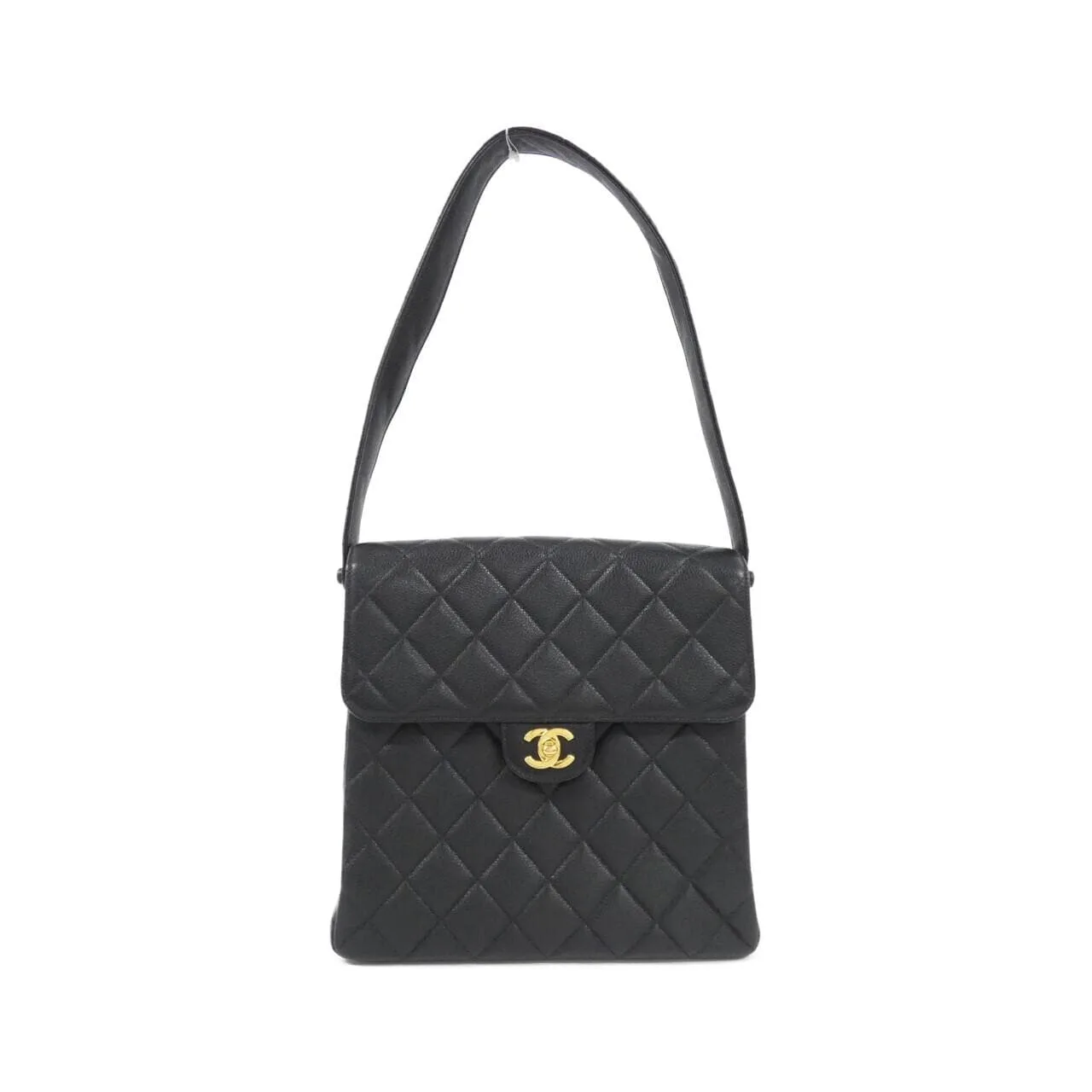CHANEL 肩背包 荔枝紋牛皮 Black